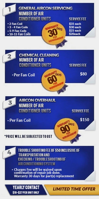 aircon servicing rates